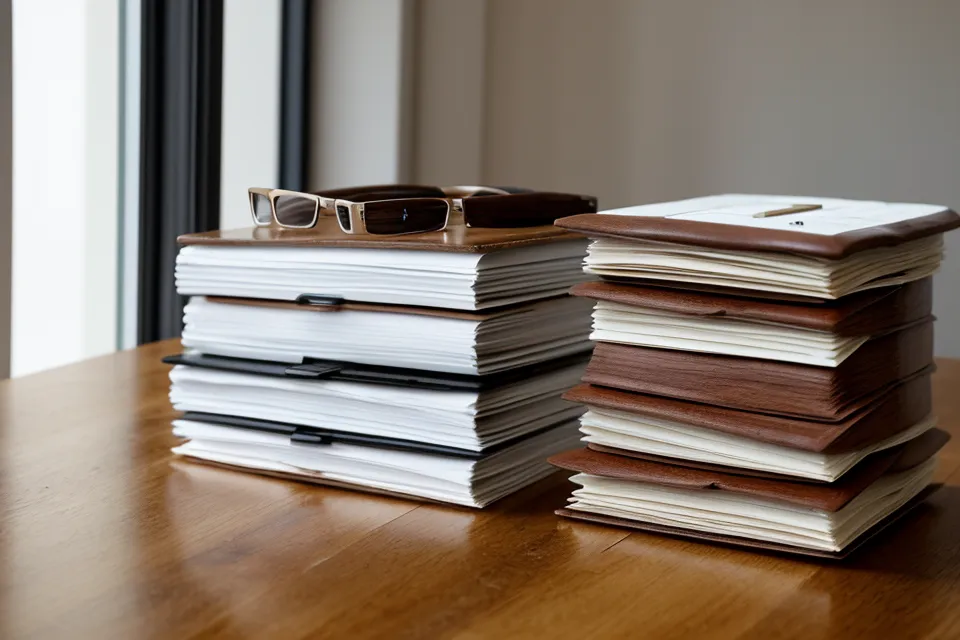 Documents administratifs et formulaires fiscaux français sur une table en bois