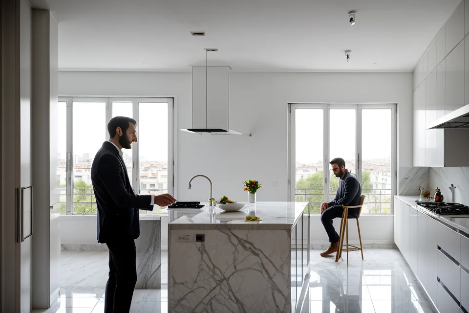 Bureau et table de nuit avec prises USB dans une chambre de colocation meublée, détail d'aménagement intérieur qui pèse dans la décision LMNP