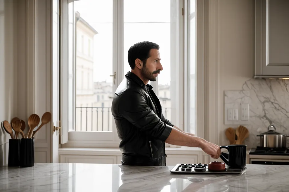 Lampe torche utilisée pour repérer une trace d'humidité cachée derrière un meuble, réflexe clé d'une check-list de contre-visite immobilière.