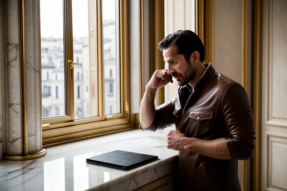 Investisseur vérifiant seul les détails d'un appartement vide avant un investissement locatif